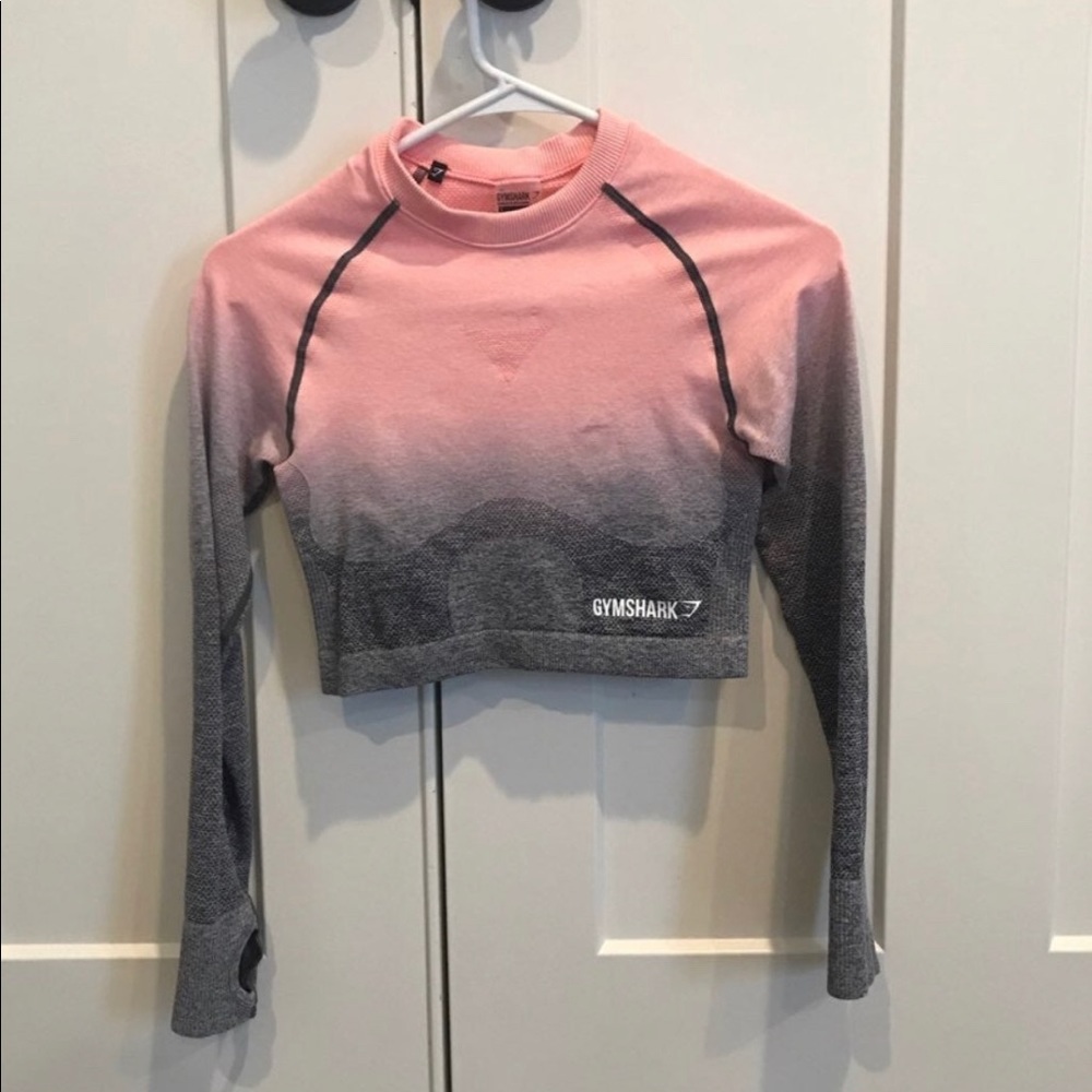 Gymshark Ombré pink cropped seamless top M